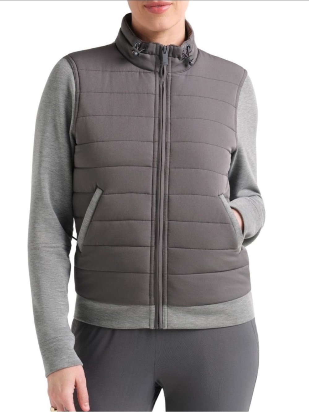 Travis Mathew skyloft soft espresso martini quilted jacket L TravisMathew